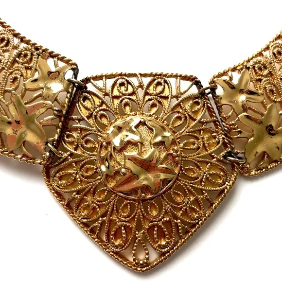 Jose Barrera for Avon Filigree Necklace Choker Art Nouveau Retro Vintage 80s HTF